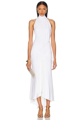 Alexandre Vauthier Halter Neck Midi Dress in Optical White - White. Size 40 (also in 38).