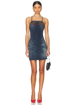Diesel Halter Neck Mini Dress in Dark Blue - Blue. Size XS (also in ).