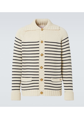 Valentino VLogo Signature striped cotton cardigan