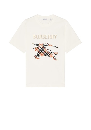 Burberry Stitch EKD Embroidery Core Tee in Chalk - White. Size S (also in ).