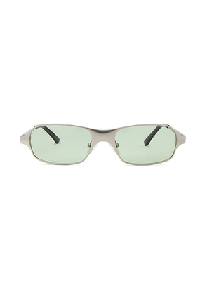 BRU Eyewear Aitken Rectangle Sunglasses in Swamp - Green. Size all.