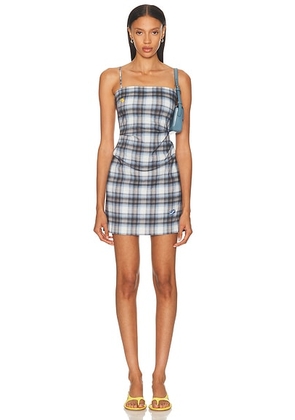Acne Studios Sleeveless Mini Dress in Blue & Black - Black. Size 40 (also in 34).
