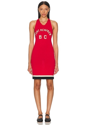 BODE Renfrew Dress in Red Multi - Red. Size M (also in L, S, XS).