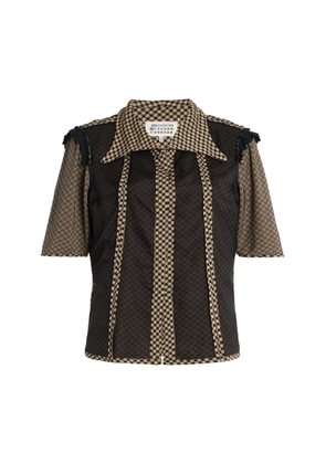 Maison Margiela Checked Knit Shirt - Moda Operandi