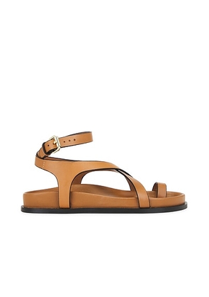 A.EMERY Jalen Slim Sandal in Deep Tan - Tan. Size 36 (also in 35, 38).