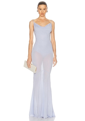 Alexandre Vauthier Sleeveless Maxi Dress in Iris - Lavender. Size 40 (also in 36, 38, 42, 44).