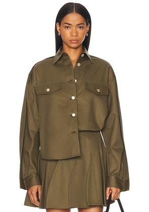 AnOnlyChild Burns Shirt in Olive Green - Green. Size M (also in XS, S, L).