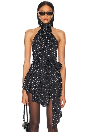 Alexandre Vauthier Polka Dot Sleeveless Blouse in Black - Black. Size 42 (also in 38, 40, 44).
