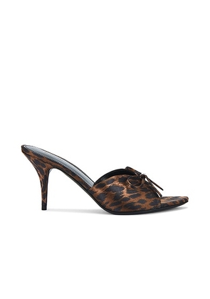 Balenciaga Knife Bow Sandal in Leopard & Silver - Brown. Size 38 (also in 36).