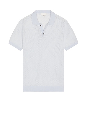 Club Monaco Textured Sweater Polo in Ancient Water - Baby Blue. Size M (also in L).