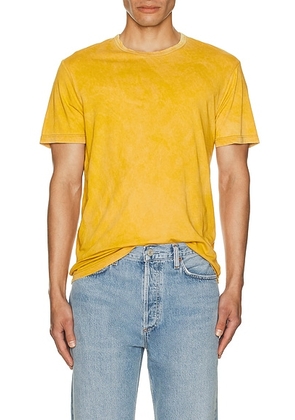 COTTON CITIZEN Classic Crewneck Tee in Vintage Saffron - Mustard. Size S (also in L).