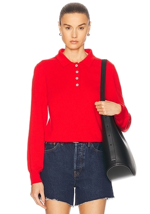 &Daughter Aiofe Polo Sweater in Poppy Red - Red. Size S (also in ).