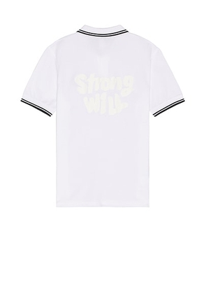 COMME des GARCONS SHIRT x FRED PERRY Strong Will Polo in White - White. Size M (also in L).