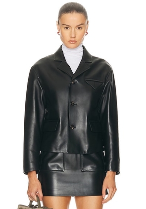 Bottega Veneta Leather Jacket in Black - Black. Size 36 (also in ).