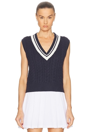 Beyond Yoga The Cable Knit Vest in Nocturnal Navy - Navy. Size S (also in L).