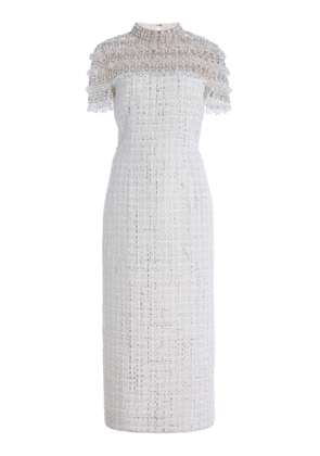 Carolina Herrera Embellished Tweed Midi Dress - Moda Operandi