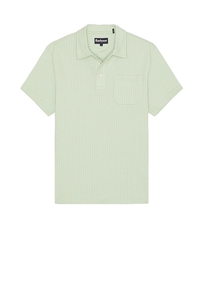 Barbour Dymchurch Seersucker Polo in Pale Apple - Mint. Size XL/1X (also in M).