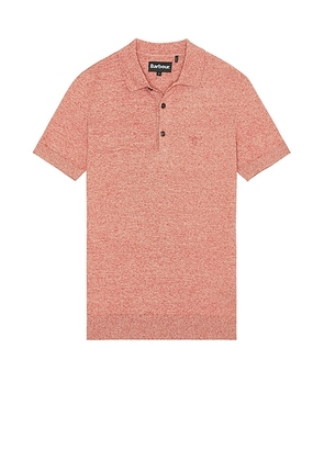 Barbour Buston Knit Polo in Red Spice - Red. Size M (also in L).