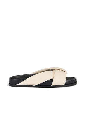 Emme Parsons Folded Slide in Ivory Nappa - Ivory. Size 36 (also in 35, 37, 38, 40, 41).