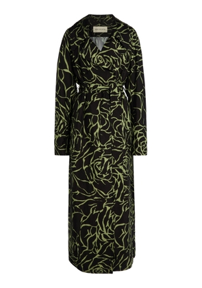 Dries Van Noten Rolana Printed Twill Trench Coat - Moda Operandi
