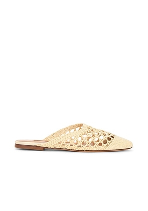 Emme Parsons Flat Mule in Natural Woven Raffia - Neutral. Size 37 (also in 35, 36, 39, 40, 41).