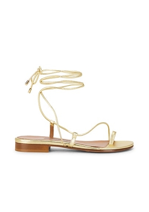 Emme Parsons Susan Sandal in Washed Gold Nappa - Metallic Gold. Size 37 (also in 35, 41).