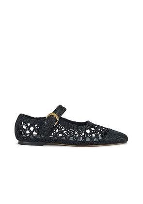 Emme Parsons Tramonto Mary Jane in Black Woven Raffia - Black. Size 36 (also in 35, 38, 39, 40).