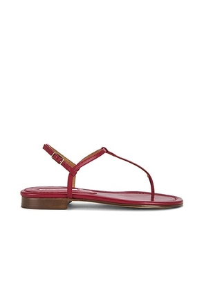 Emme Parsons Cecilia Flat in Carmine Red Nappa - Burgundy. Size 39 (also in 36, 40, 38, 37).