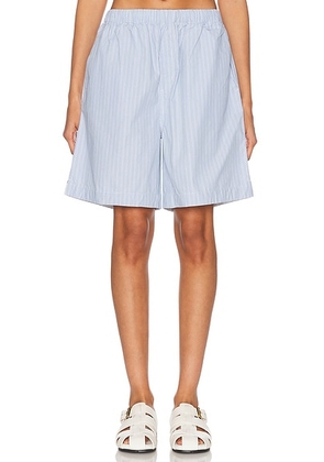 Carhartt WIP Nota Short in Bova Stripe & Bluebird - Baby Blue. Size S (also in XS, L).