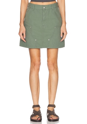 Carhartt WIP Maeve Double Knee Mini Skirt in Park - Green. Size M (also in XS, S, L).