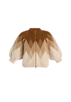 RÙADH The Innes Puff-Sleeve Jacquard Wool Top - Moda Operandi