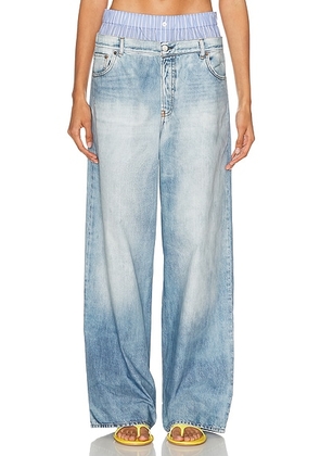 Acne Studios Wide Leg Pant in Light Blue - Blue. Size 36 (also in 34, 38, 40, 42).