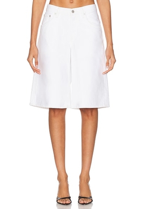 AGOLDE Baggy V Short in Milkshake - White. Size 29 (also in ).