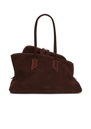 THE ATTICO La Passeggiata Top Handle Bag in Light Chocolate - Chocolate. Size all.