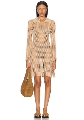 BODE Tansy Dress in Natural - Beige. Size M (also in L, S, XS).