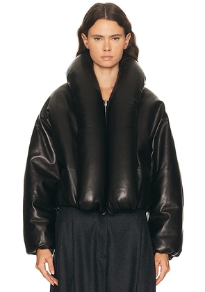ALAÃA ALAÎªA Padded Bomber Jacket in Noir Alaia - Black. Size 38 (also in ).