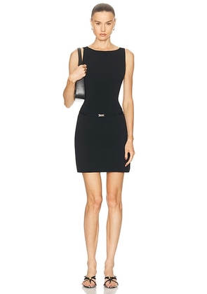 EAVES Roan Mini Dress in Black - Black. Size S (also in M, XS).