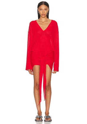 THE ATTICO Mini Dress in Red - Red. Size 40 (also in 36, 42).