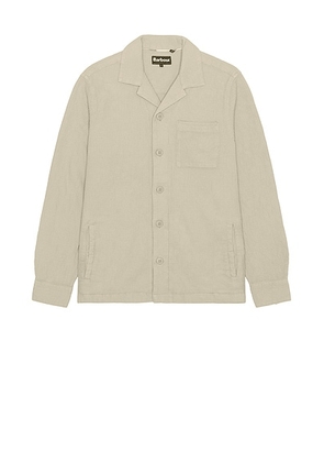 Barbour Sandwood Waffle Overshirt in Concrete - Beige. Size M (also in L, S).