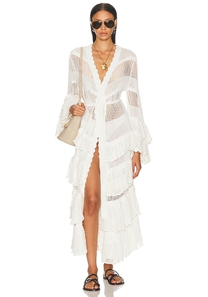 Alexis Cari Robe in Ivory - Ivory. Size L (also in ).