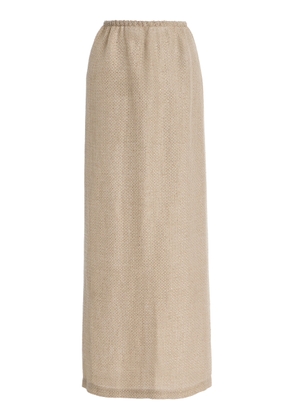 Leset Stella Sequined Linen-Blend Maxi Skirt - Moda Operandi