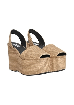 ALAÃA ALAÎªA Slingback Wedge in Naturel - Beige. Size 36 (also in 39).