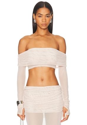 Bananhot Lena Shirt in Macadamia - Cream. Size M (also in L, XS).