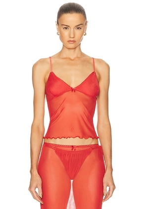 Bananhot Solay Top in Crimson - Red. Size S (also in L).