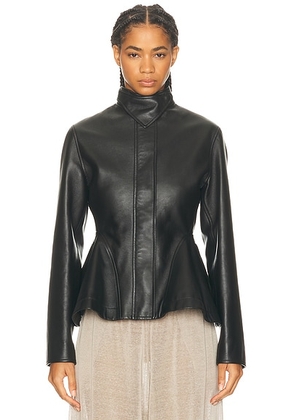 ALAÃA Peplum Jacket in Noir Alaia - Black. Size 38 (also in 34).
