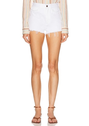 Chloe Denim Short in White - White. Size 27 (also in ).