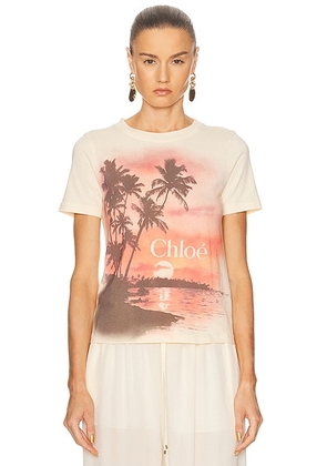 Chloe Sunset Cotton Tee in Blondie Yellow - Cream. Size M (also in ).