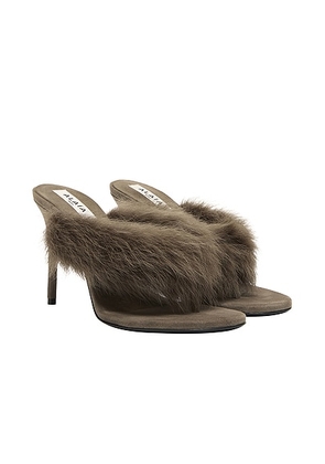 ALAÃA Thong Mule in Taupe - Taupe. Size 39 (also in 40).