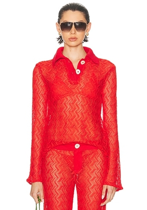 Eliou Andre Top in Red Ziggy - Red. Size M (also in XS, S, L).