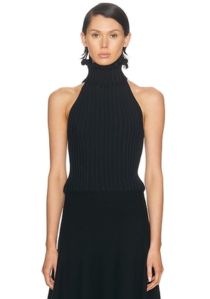 ALAÃA Halter Top in Noir Alaia - Black. Size 34 (also in 40).